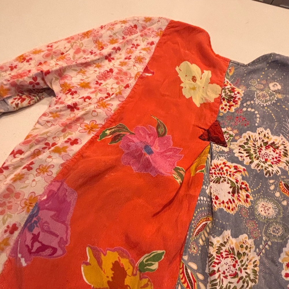 Sacred Threads Multicolor Patchwork Womens Blouse - image 8